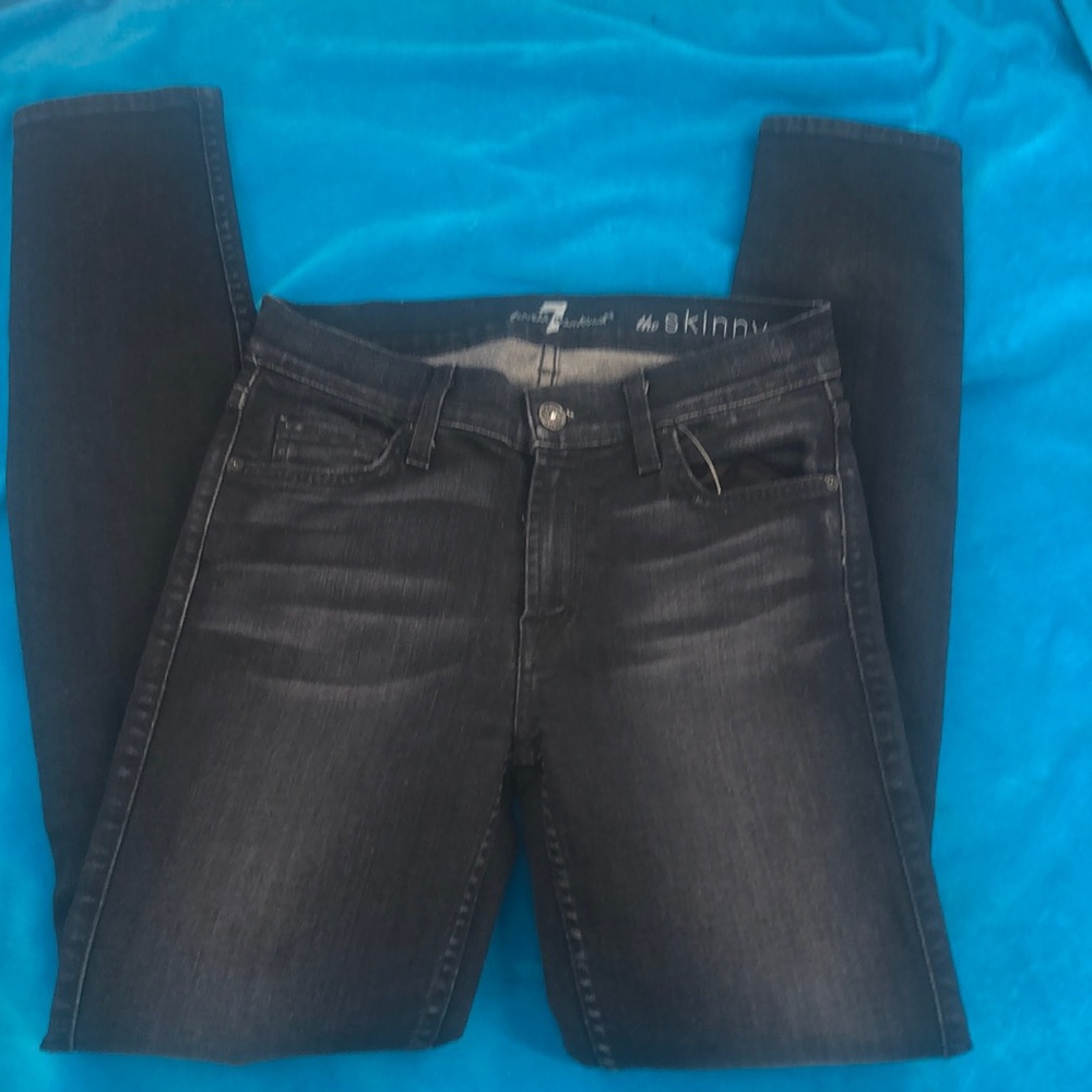 7 for All Mankind Distressed Skinny Jeans sz 26